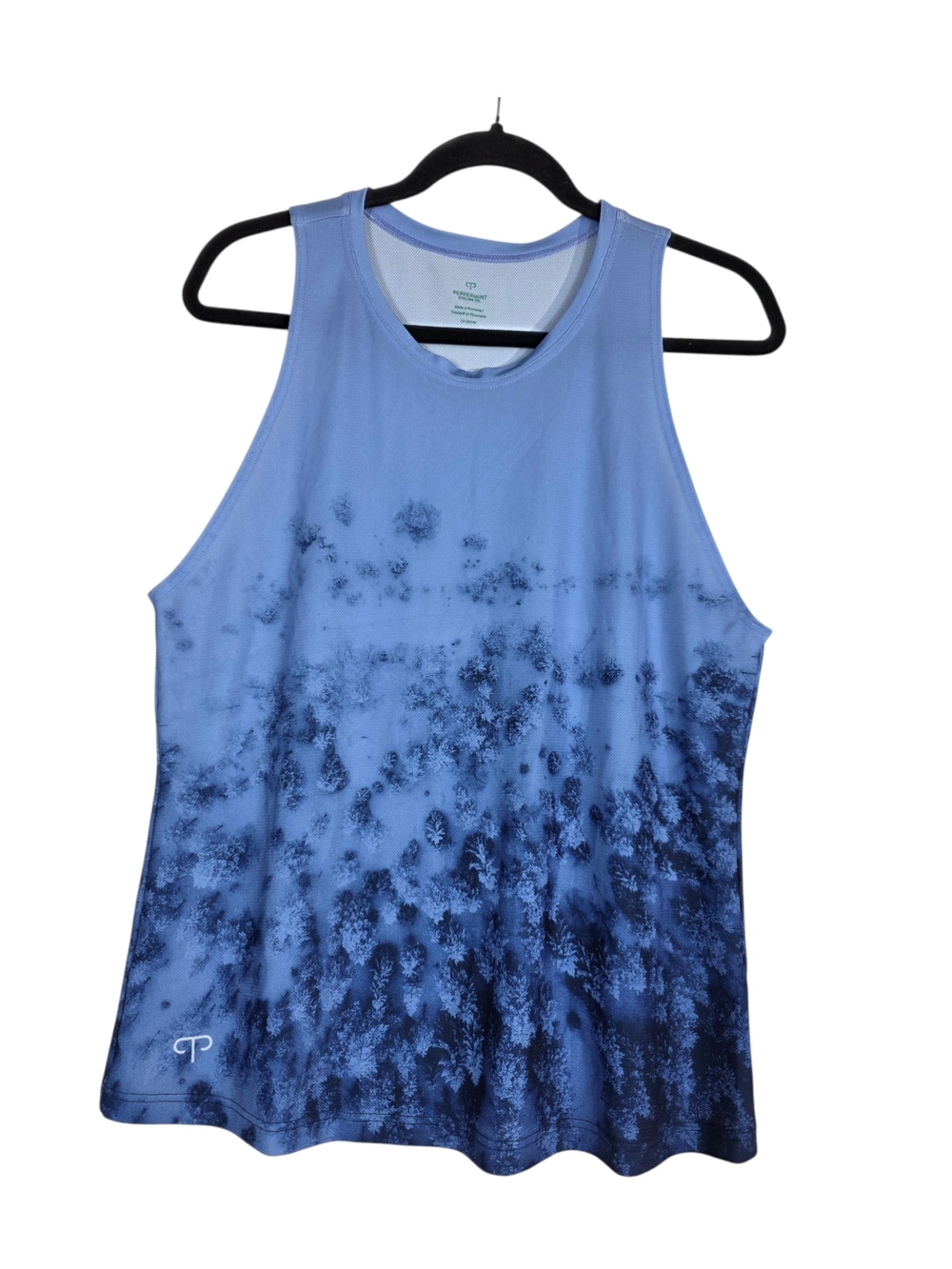 Peppermint Blue Ombre Tie-Dye Tank Top
